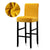 Ocher Velvet Bar Stool Cover