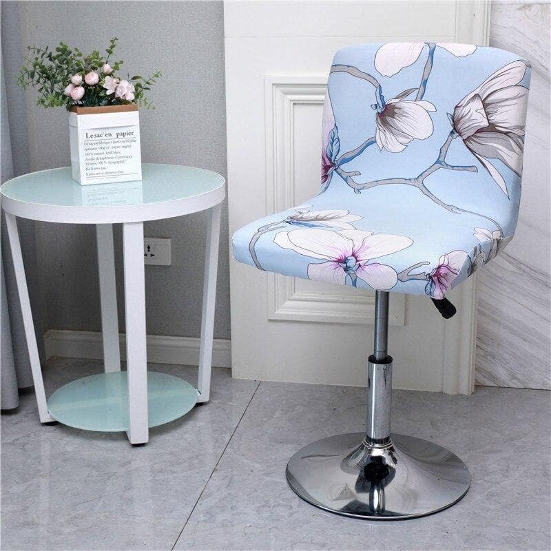 Flower Round Bar Stool Cover