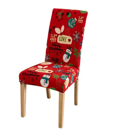 Red Snowman Chair Cover