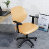 Beige Leather Office Chair Cover