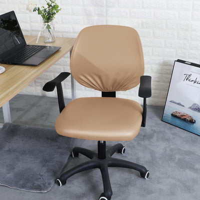 Camel Leather Office Chair Cover