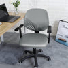 gray leather office chair cover