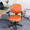 Orange Leather Office Chair Cover