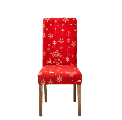 Red Christmas Deer Chair Cover