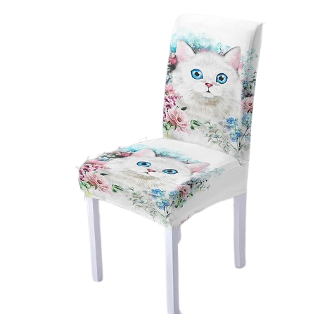 Cute Cat Chair Cover