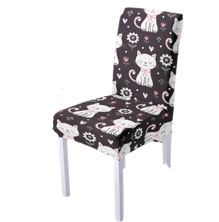 Black Cat Chair Cover