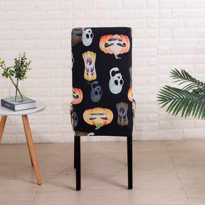 Pumpkin and Ghost Chair Cover