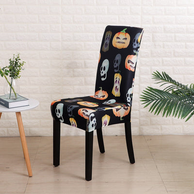 Pumpkin and Ghost Chair Cover