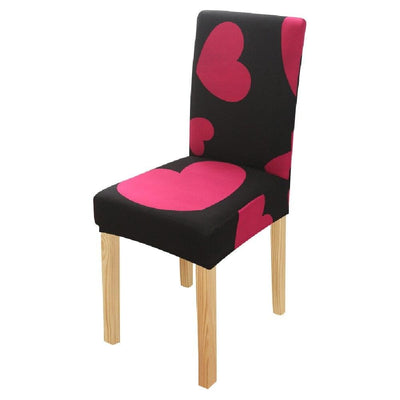 Black Heart Chair Cover