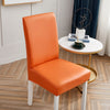 Orange Faux Leather Chair Cover