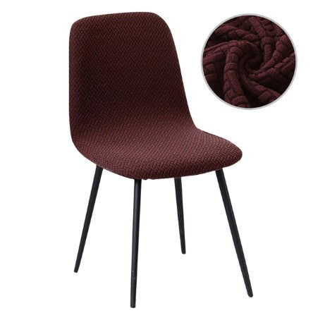 Brown Jacquard Chair Cover