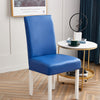 Blue Faux Leather Chair Cover