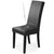Dark Black Faux Leather Chair Cover