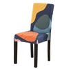 Orange, Yellow and Blue Pattern Kitchen Chair Cover