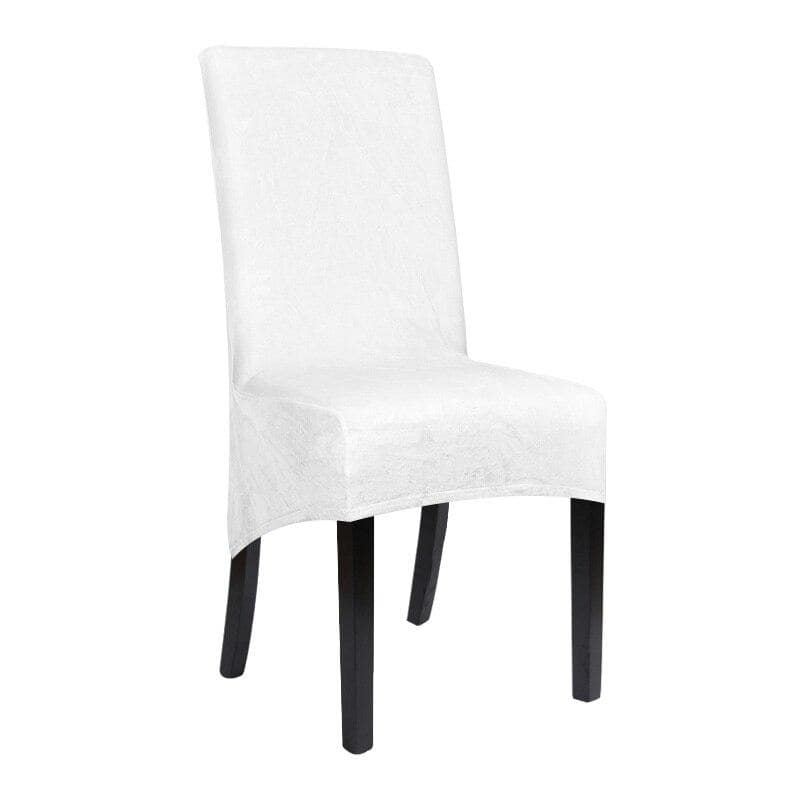 Snow Velvet Large Chair Cover