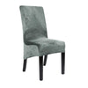 Pale Gray Velvet Large Chair Cover