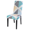 Blue and Gray Octagonal Chair Cover