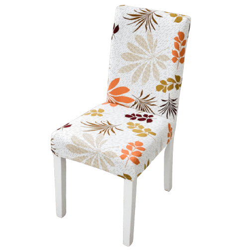 Orange Floral Chair Cover