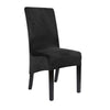 Black Gray Velvet Large Chair Cover