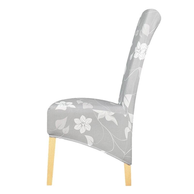 Gray Large Chair Cover With Flowers