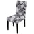 Gray Floral Chair Cover