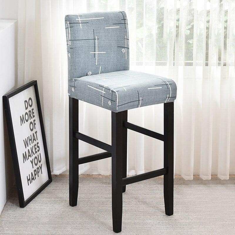 Star Gray Bar Stool Cover