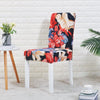 Red, Beige and Black Floral Chair Cover