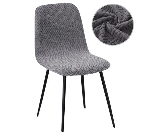 Light Gray Jacquard Chair Cover