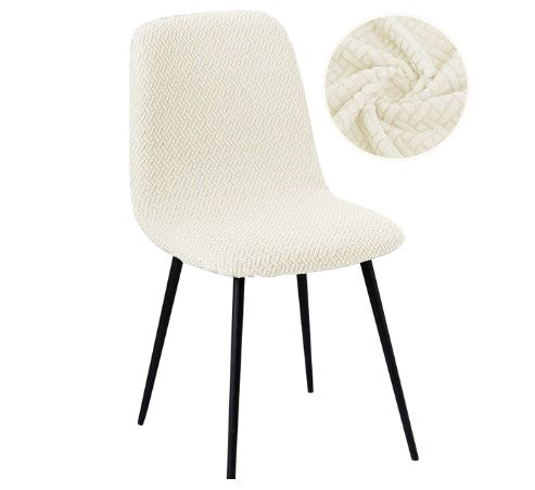 Ivory Jacquard Chair Cover