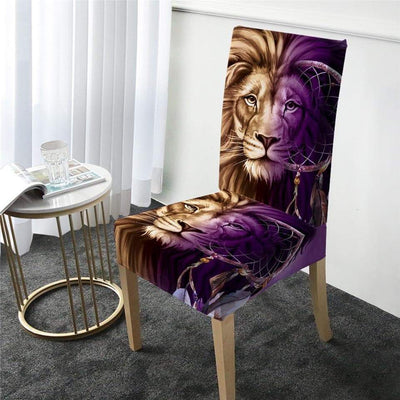 Purple Lion Chair Cover