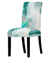 Marbled Chair Cover White Green