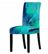 Blue Marbled Chair Cover