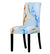 Blue Orange Marble Chair Cover