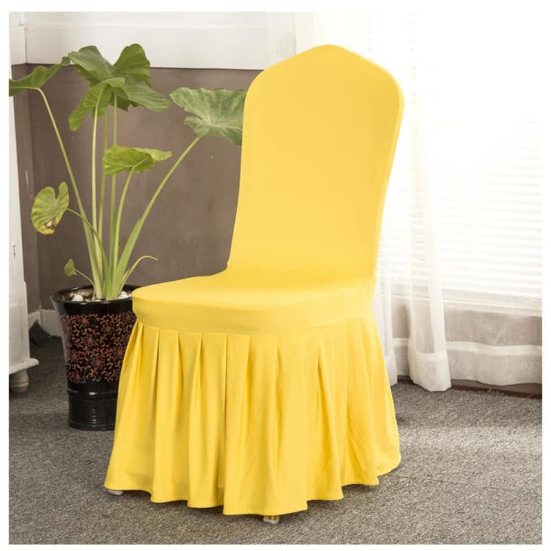 Ocher Yellow Wedding Chair Cover