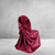 Burgundy Satin Wedding Chair Cover