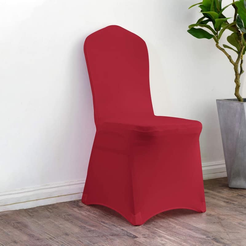 Burgundy Red Wedding Chair Cover