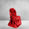 Red Satin Wedding Chair Cover