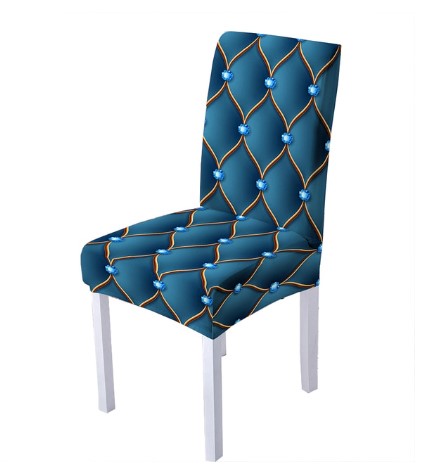 Blue Quilted Chair Cover