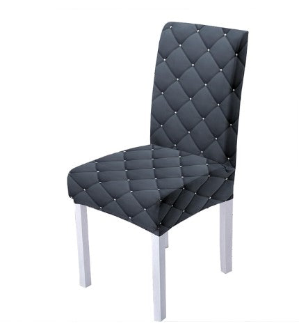 Gray Quilted Chair Cover