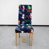 Blue Merry Christmas Chair Cover