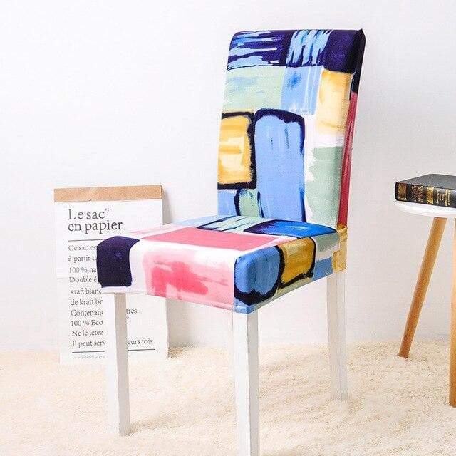 Multicolored Modern Chair Cover