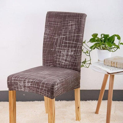 Striped Brown Modern Chair Cover