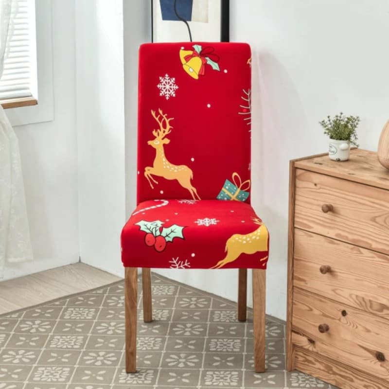 Christmas Reindeer Chair Cover