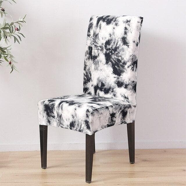 Black and White Footprint Chair Cover