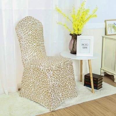 Leopard Wedding Chair Cover