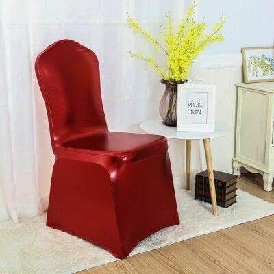 Metal Red Wedding Chair Cover