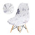 Patterned White Scandinavian Chair Cover