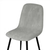 METAL GRAY VELVET Scandinavian Chair Cover