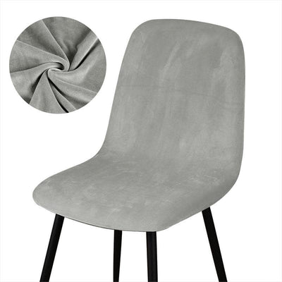 METAL GRAY VELVET Scandinavian Chair Cover