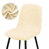 Light Beige Velvet Scandinavian Chair Cover